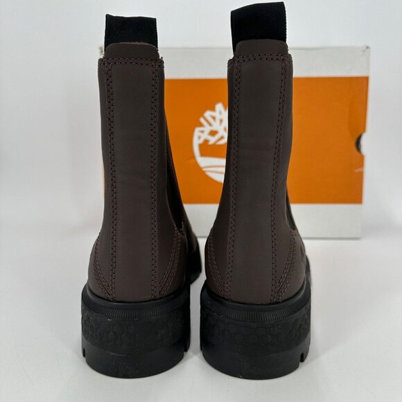 Timberland Women's Cortina Valley Brown Leather Chelsea Boots size 8.5 Lug Sole - Picture 3 of 8